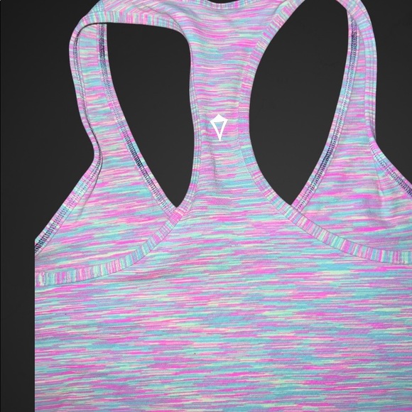 IVIVVA by LULULEMON Girls striped Keep Cool Racer Back Tank Top - Picture 3 of 5